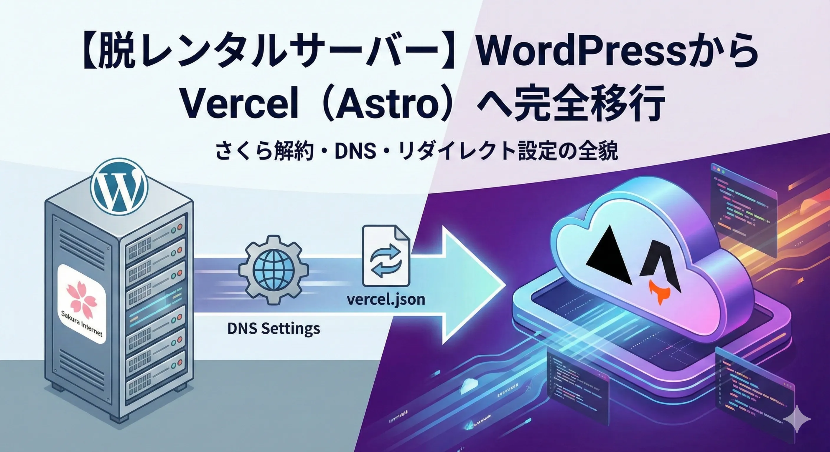【脱レンタルサーバー】WordpressのブログをVercel(Astro)に完全移行した話